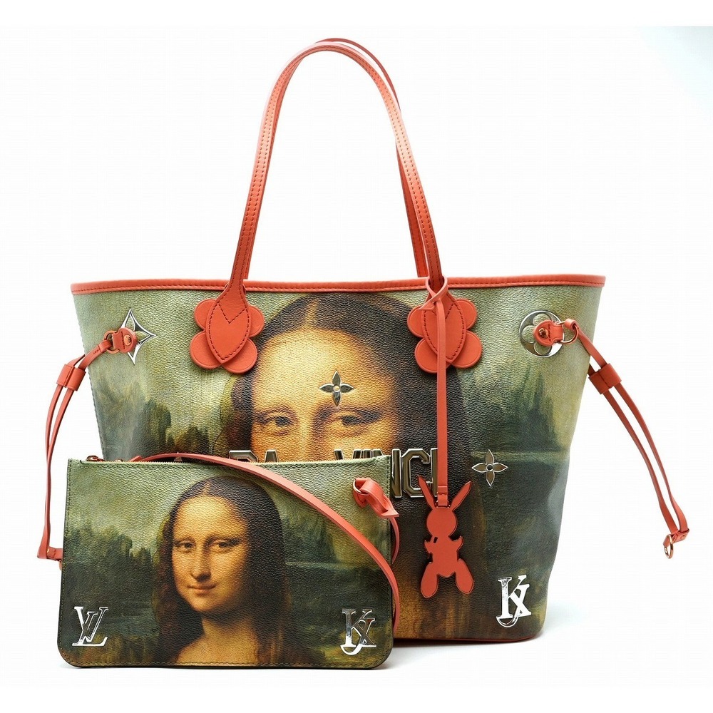Louis Vuitton Masters DA VINCI Neverfull MM Tote Bag Pink